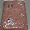 MIULEE 100% Blackout Linen Textured Curtains for Bedroom Solid Thermal Insulated Dusty Rose Grommet Room Darkening Curtains & Drapes Luxury Decor for Living Room Nursery 52 x 84 Inch (2 Panels)