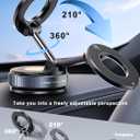 snanlen Upgraded 360 Nano Gel Vacuum Magnetic Phone Holder, 108+LBS Heavy Duty Suction Cup Phone Mount for Car Dashboard & Windshield, 3000gf MagSafe Compatible with iPhone 17/16 Pro Max