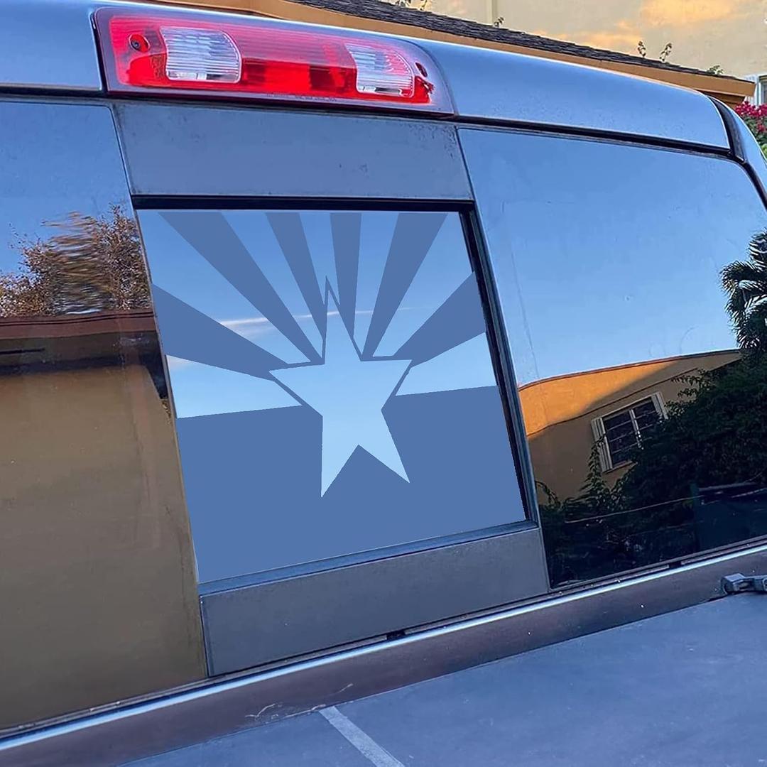 for Dodge Ram 2009-2024 Rear Middle Window Arizona Flag Decal Sticker, Matte Black Arizona Flag Decal Sticker, Rear Middle Window Decal for Dodge Ram Accessoires