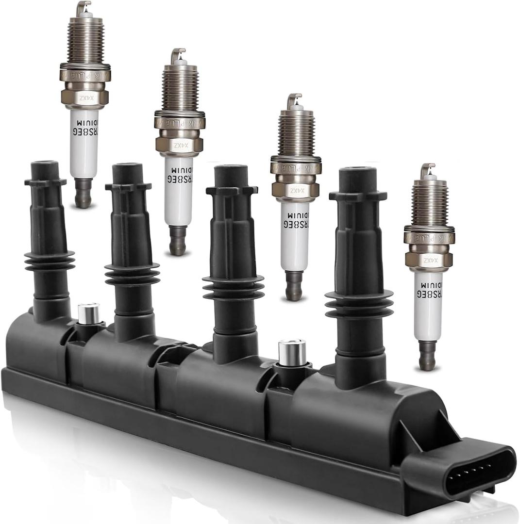 UF669 Ignition Coil & 1675 Double Iridium Spark Plug Compatible with 20112020 Chevy Cruze Sonic Trax Volt Buick Encore Cadillac ELR D521C & PFR7S8EG