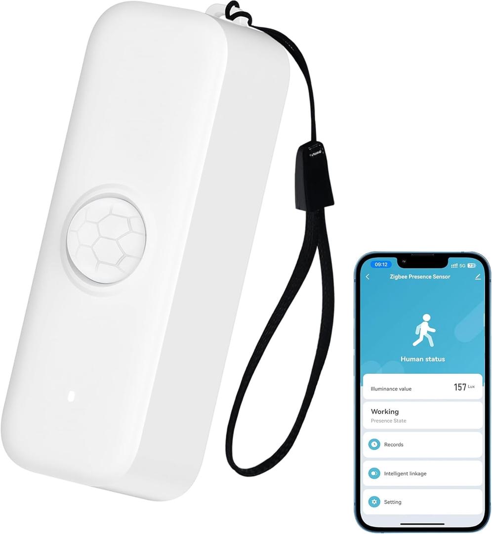 Smart Motion Sensor, WiFi PIR Motion Sensor for Alarm System, Mini Infrared Motion Sensor with App Remote Monitoring, Triggering Lights and Scenes.1 PCS