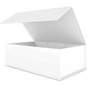 White Gift Box with Magnetic Closure Lid 10" X 6" X 3" Gift Boxe for Presents,Luxury for Gift Packaging, Bridesmaid Gifts Boxes,Birthday Gift Box