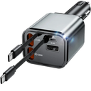 Retractable Car Charger Adapter for iPhone 17,4 in 1 Fast Charging Car Phone Charger,69W USB C Car Truck Accessories,Road Trip Essentials Gift for Men Women for iPhone 17 Pro Max/16/15/14/13/12, Galaxy