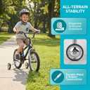 Training Wheels Little World Heavy Duty Rear Bicycle Stabilizers Mounted Kit Compatible for Bikes of 14 16 18 Inch, 1 Pair-Stronger Version
