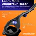 4.0 Back Shaver for Men, Body Shavers & Back Hair Trimmer with 6 Wet/Dry Replacement Blades & Cleaning Brush, Hypoallergenic Skin Care, Pain-Free Shaving, Portable for Travel, 3 Months Use