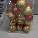 24pcs Xmas Balls 6cm/2.4" Red and Gold Christmas Balls Christmas Tree Hanging Ornaments for Festival Wreath Garland New Year Party