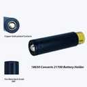 18650 to 21700 Battery Adapter, Converter Adapter for 21700 Flashlight Cases with Metal Contacts 18650 Sleeve Batteries Protective 21700 Battery Adaptor Holder Accessories (5 Battery Converters)