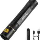 ALONEFIRE SV003 10W 365nm UV Flashlight Portable USB Rechargeable Woods Lamp Black Light for Pet Urine Detection, Resin Curing, Scorpion, Fishing, Minerals, Cure Glue, Bed Bugs with Battery, Charger