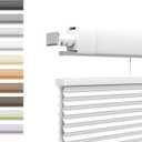 No Drill Top Down Bottom Up Cellular Shade, Cordless TDBU Honeycomb Blind for Window, No Drill, Easy Install, Thermal Insulated, Noise Reduction, for Home, Office, Light Filtering Custom Size