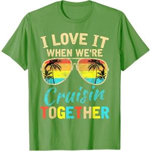 Cruise Ship Vacation Friends Buddies Couples Girl I Love It T-Shirt (Grass Green, 3XL)