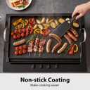 Utheer Griddle Kit, 25" x 16" Nano-Ceramic Nonstick Flat Top Griddle with 5-Piece Scratch-Free Nonstick-Safe Nylon Tools, Universal Grill Griddle for Gas & Charcoal Grills, BBQ, Camping and Parties