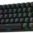 Redragon K530 Pro Draconic 60% Wireless RGB Mechanical Keyboard, BT/2.4Ghz/Wired 3-Mode 61 Keys Compact Gaming Keyboard w/Hot-Swap Socket, Free-Mod Plate Mounted PCB & Tactile Brown Switch (Black)