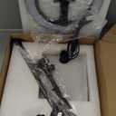 Ring Light with Stand for Desk,Adjustable Overhead Phone Mount with 10" Ring Light Tripod for iPhone,Phone Tripod with Light and Remote Phones Holder for Video Recording,Live Stream,Cooking Video