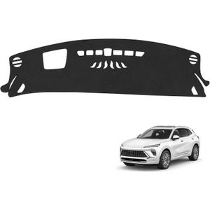 Black Dashboard Dash Board Cover Mat Carpet for Buick 2024 2025 2026 Envision Accessories (with HUD) Dash Cover Flannel Material Dash Mat Sunshade