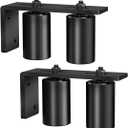 Sdstone Slide Gate Guide Roller 3" Black with L Rear Post Bracket,Universal Adjustable Sliding Gate Rollers,Heavy Duty Sliding gate kit for Sliding Gates and Rolling Doors(2 Pack)