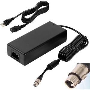 AC DC Power Supply Adapter 12V 10A with 4-Pin Neutrix XLR Female Connector for Pro Cameras - Panasonic YAGH, Blackmagic ATEM Studio Pro, URSA Mini or G1/G2