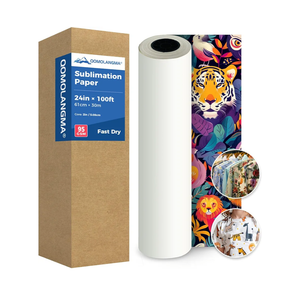 Dye Sublimation Paper Roll 24 in x 100 ft Fast Dry Dye Sublimation Paper for SureColor F170 F570 Dye-Sublimation Printer 95gsm, 2" Core Dye Sublimation Paper Roll 24 in x 100 ft Fast Dry Dye Sublimation Paper for SureColor F170 F570 Dye-Sublimation Printer 95gsm, 2" Core