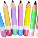 7pcs 27 Inch Giant Large Inflatable Pencil Balloon, Back to School Graduation Decor Hanging Inflatable Pencil Classroom Decoration for Back to School Classroom Garden Room Birthday Party Decorations.