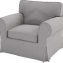 Heavy Cotton Ektorp Chair Cover Compatible with IKEA Armchair Slipcover