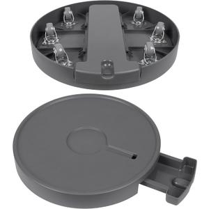 17.7 inch Plant Caddy with Wheels Heavy Duty, Movable Round Rolling Plant Stand Plant Dolly with Invisible Wheels and Water Drawer