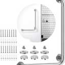 Brushed Nickel Angled Grab Bar 16x24 Inch, iHansee Bathroom Safety Bar w/Anti-Slip Knurled Grip, Wall Mount L Shaped Shower Handle for Elderly Senior Handicap, Toilet Bathtub Balance Support Bar