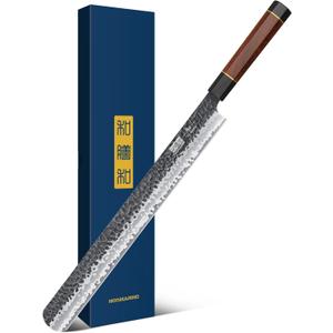 HOSHANHO 12 Inch Brisket Slicing Knife, Japanese Carving Knife for Meat Cutting and BBQ, Hand Forged Razor Sharp Slicing Knives with Ergonomic Octagonal Handle