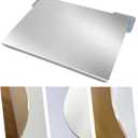 304 Stainless Steel Cutting Board with Lip, Rounded Edges No Sharp Corners, With 2 Pcs Non-Slip Mats, for Kitchen, Meat, Vegetables, Fruits, Kneading, Bread & Baking (23.6"L x 15.7"W)