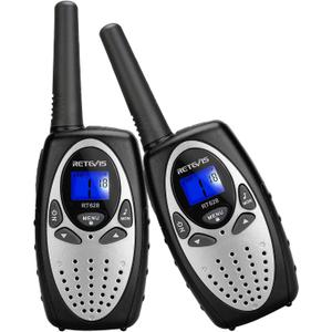 Retevis RT628 Walkie Talkies for Kids,Toy Gifts for 6-12 Year Old Boys Girls,Kid Gifts Walkie Talkie for Adults Outdoor Camping Hiking(Silvery 1 Pair)