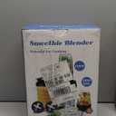 12-Piece Smoothie Blender Maker 25,000 RPM Personal Blender for Ice Crushing Smoothies & Frozen Drinks Nuts with 23oz, 32oz, 37oz Portable Cups Two 6-Leaf Stainless Steel Blades, Silver