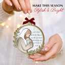 2 x Miscarriage Christmas Ornament 2025  Angel Baby Remembrance Gift for Mothers, Parents, Sympathy Memorial Ornament for Loss of Child or Infant  Be with Jesus Wooden Condolence Ornament Hanging Decor