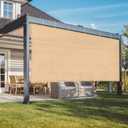 VICLLAX 90% Shade Fabric Sun Shade Cloth with Reinforced Grommets & D-Ring Eyelets for Outdoor Patio Garden Pergola Cover Canopy 10x10 FT, Wheat