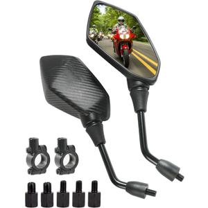 Motorcycle Mirrors for 7/8" Handlebars - ATV, Scooter & Cruiser Side Mirrors