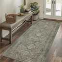 GENIMO Runner Rugs 2x12 Non Slip Hallway Runner Rug, Machine Washable Low Pile Carpet for Living Room, Entryway, Bedroom, Kitchen and Laundry Room, Passage, Sage