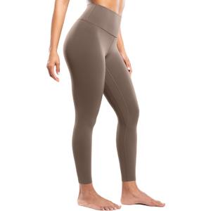 ENERBLOOM Workout Leggings for Women Yoga Pants 7/ 8 High Waisted Athletic Tights Silky Feeling Soft 25" Gym Activewear Lounge Coffee Large