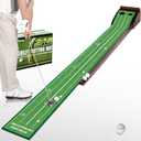 Putting Green Putting matt for Indoors Golf Putting Mat - Indoor Putting with Ball. Putting matt for Golf Practice, Portable and Easy to Clean. Great Gift