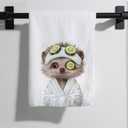 Eieanao Cute Hedgehog Gifts Hand Towel for Bathroom, Funny Hedgehog Microfiber Dish Towel, Funny Hedgehogs Bathroom Decor, Animal Washroom Decor, 16x24 Inch