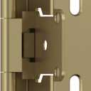 Amerock BPR7550BBZ Cabinet Hinge 1/2 in (13 mm) Overlay Self Closing Partial Wrap Golden Champagne Kitchen Cabinet Door Hinge 1 Pair/2 Pack Functional Hardware