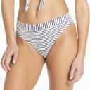 Cyn & Luca Women's Standard Terry Stripe Tie Side (Large, Navy/White)