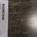 Seventable Bookshelf 6 Tier with 4 Hooks67Industrial Wooden Bookcase, Vintage Storage Rack with Open Shelves, Rustic Standing Bookshelves Metal Frame 43.3 Wide Display Rack, Gray (Grey)