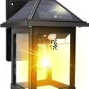 Nodfens Solar Wall Lanterns Outdoor with 3 Modes, Wireless Dusk to Dawn Motion Sensor LED Sconce Lights IP65 Waterproof, Exterior Front Porch Security Lamps Wall Mount Patio Fence Decorative