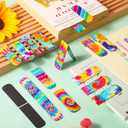 Faccito 48 Pcs Tie Dye Bookmarks Tie Dye Magnetic Book Marks Foldable Hippie Theme Marker Clips Hippie Party Favors for Kids Students Back to School Book Lover Classroom School Office Stationery Gifts