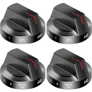 AMI PARTS NE63T8111SS NE63T8311SS NE63BG8315SS Fit for Samsung Electric Stove Knob Replacement Knobs for -DG94-03500V DG94-03500W DG94-03500A/Z (4PCS Black)