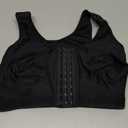 CYDREAM Front Closure Wireless Bras for Women No Underwire Full Coverage Post Surgery Compression Support Band Back Smoothing (Small, Black)