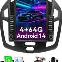 Android 14 Car Radio Compatible with Ford Transit Connect 2014-2018,Touchscreen Car Stereo with Wireless Carplay Android Auto,FM,Multimedia Receiver with GPS Bluetooth ＆ Backup Camera(9.7Inch