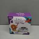 ORSDA 2in1 Interactive Toys for Indoor Cats, Timer Auto On/Off, Cat Toy Balls & Ambush Electronic Cat Mice Toy for Entertainment with 6pcs Feathers, Dual Power Supplies (Ivory White)