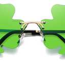 HAOLOTA St. Patrick's Day Sunglasses Shamrock Four-Leaf Clover Green Irish Costume Glasses Decorations Accessories