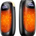 Hand Warmers Rechargeable, Electric Dual-Sided Heating with LED Display & Flashlight, Max 127, 13Hrs Long Lasting Pocket Heater for Raynauds, Golf, Hunting,Camping, Valentines Day Gift for Him