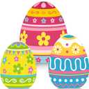 Threan 3 Pcs Easter Table Decoration Easter Egg Table Wooden Signs Spring Egg Wood Tabletop Centerpiece Decorations for Home Dining Room Party Office Decor