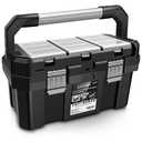 Anyyion 13 inch Small Tool Box with Removable Tray, Truly Strong and Durable For Hobby or Craft Storage Toolbox, (Internal Size:12.9"Lx6.1"Wx5.9"H)