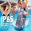 Large Bluetooth Speaker, 240W Peak Power Portable Party Speakers Bluetooth Wireless, 24H Playtime,Fast Charge,Bass Boost,RGB Lights,TWS, IP65 Waterproof Outdoor Speaker for Party, Beach,Camping